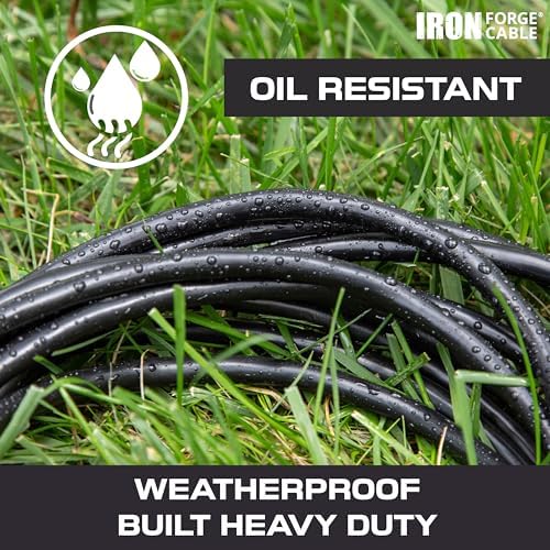 Iron Forge Cable 12 Gauge Extension Cord Multi Outlet, 10 Ft - Black SJTW - Image 6
