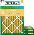 Filterbuy 18x24x2 Air Filter MERV 11 Pet & Allergy Defense (3-Pack) by Filterbuy