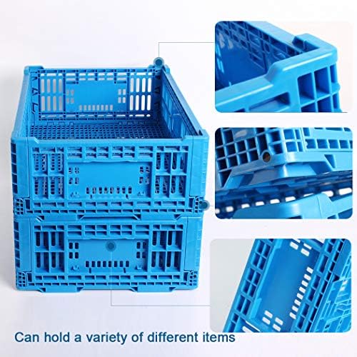Collapsible Storage Bin Containe，43 Liter Transfer box,crate Transit storage of various items (23.6" L x 15.7" W x 7.1" H) - Image 6