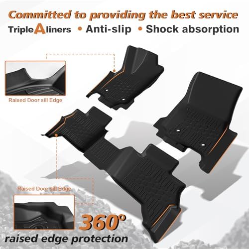 TripleAliners Floor Mats for 2025 2026 Toyota 4Runner 5-Seat, Not Hybrid - Image 3
