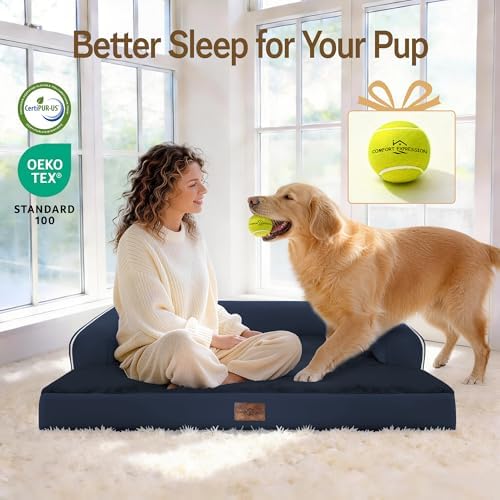 Comfort Expression Washable Dog Bed with Bolster for Medium to Large Dogs - Image 6