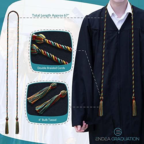 Endea Graduation Single Honor Cord Two-Color (Kente) for Adult Graduates - Image 3