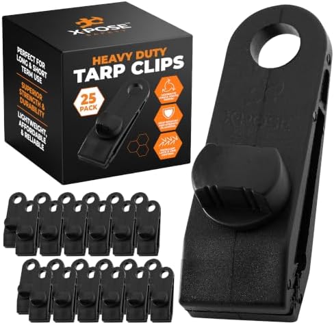 Xpose Safety 25 Pack Heavy Duty Reusable Tarp Clips by XposeSafety