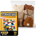 10 Pack 5 Gallon Extra Large Clear Plastic Zipper Bags by Unknown