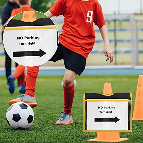 Xuhal 12 Pcs Traffic Cone Sleeve for Caution Safety Black Signs - Image 2