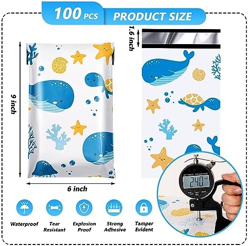 Poly Mailer 6x9 Inch 100 Pcs, Shipping Bags for Clothing - Image 2