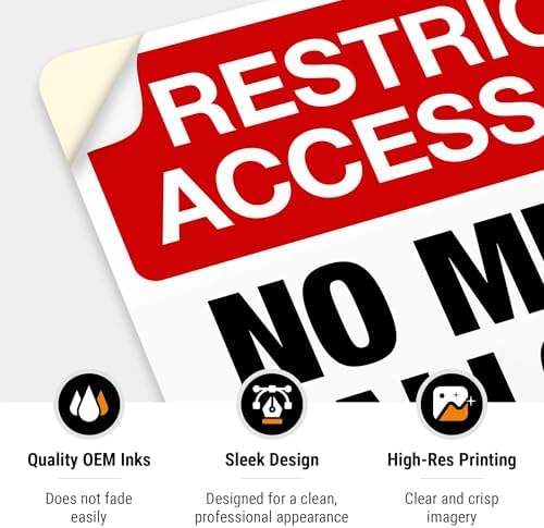 Restricted Access Area No Minors Allowed Sign, 10x7in Weather Resistant 4 Mil Vinyl Stickers by Sigo Signs - Image 5