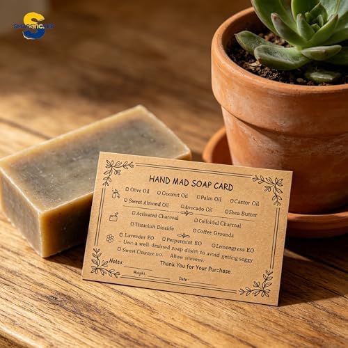 Brown Kraft Soap Labels 120pcs, Handmade Soap Wrap Tags - Image 3