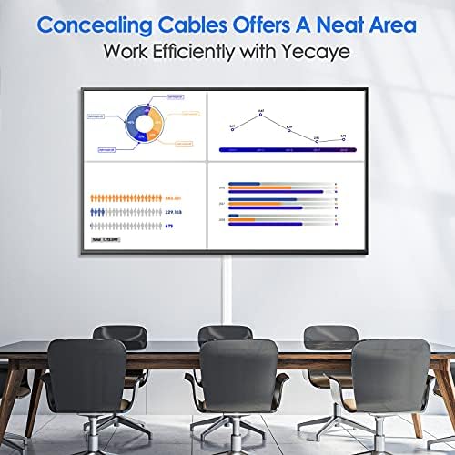 Yecaye TV Cord Hider, 125in Cord Cover, W1.18in H0.6in, White - Image 5