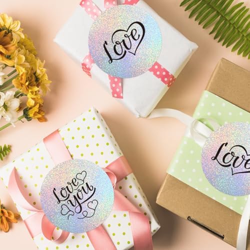 3 Inch Holographic Thermal Labels,Round Thermal Printer Labels,Waterproof Thermal Printer Stickers for DIY Logo Design,Name Tag,QR Code,Thanks Card 150 Labels/Roll (Small dots) - Image 5