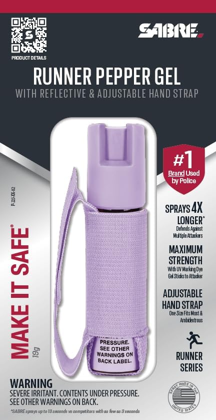 SABRE Runner Pepper Gel Spray for Running, Walking & Personal Safety - Image 6