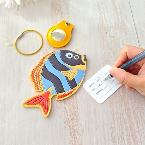 Luggage Tags for Suitcases, Faux Leather Cute Travel Suitcases Tag - Image 4