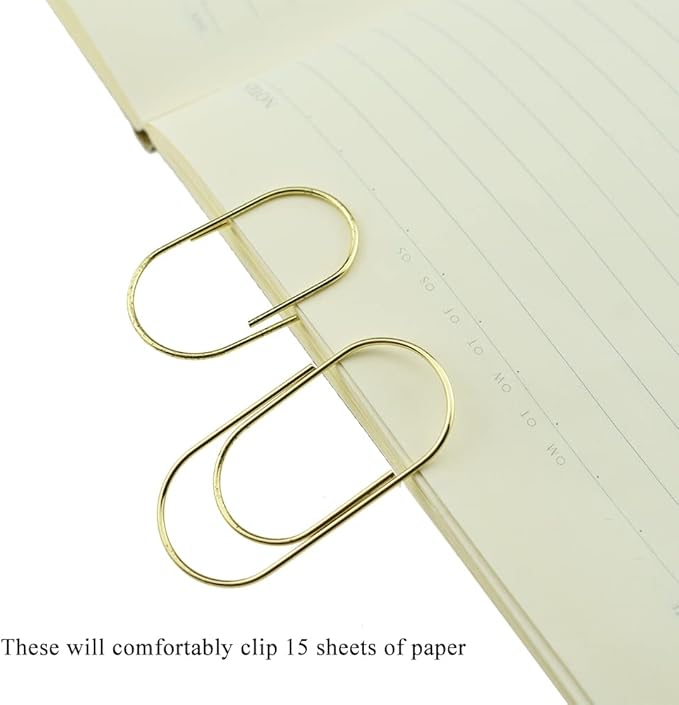 HAHIYO Paper Clips Sturdy 2 inches Length 30 Pack Wide Paperclips Heavy Duty - Image 5