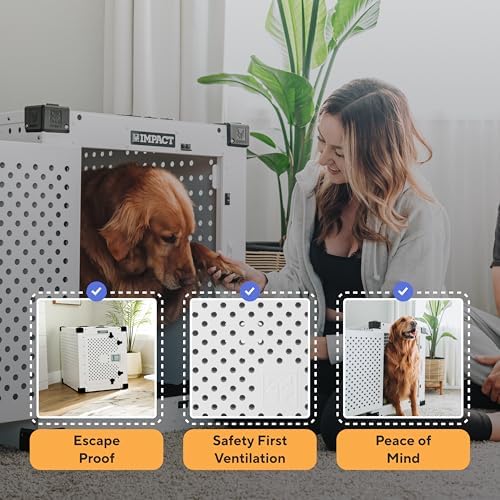 Impact High Anxiety Dog Crate - Escape Proof Kennel (White, 30") - Image 4