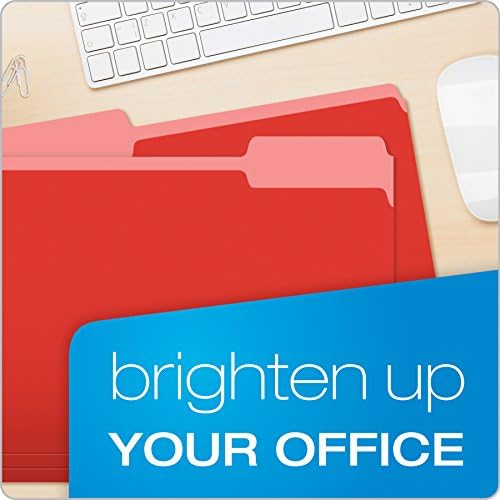 Pendaflex Two-Tone Color File Folders, Letter Size, Red, 1/3 Cut, 100 per box (152 1/3 RED) - Image 6