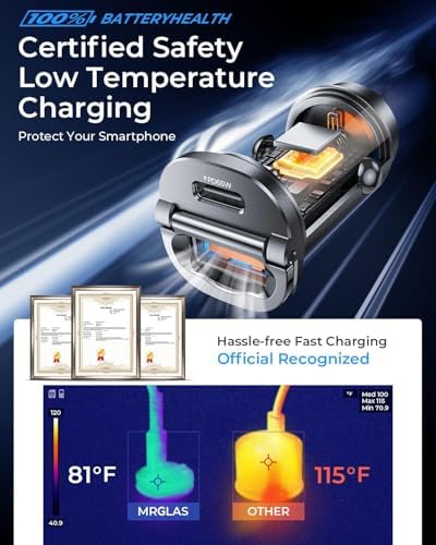 【Upgraded】 125W Car Charger USB C Fast Charge for iPhone 18 Pro Max - Image 6