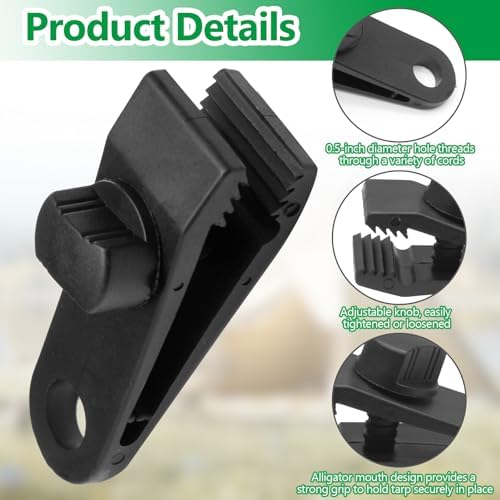 Jiozermi 60 Pcs Tarp Clips for Secures Outdoor Camping - Image 3