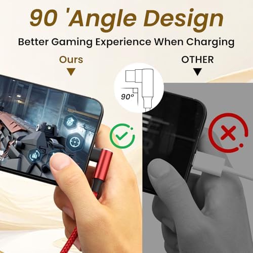 Travel Essentials 90 Degree 4 in 2 Charging Cable, 2Pack 5FT - Image 2