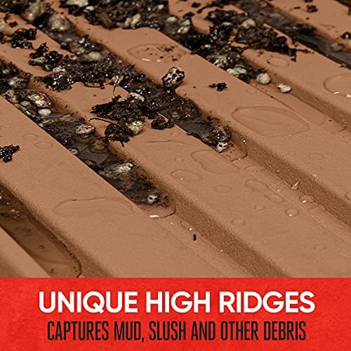 Motor Trend FlexTough™ Advanced Beige Rubber Car Floor Mats – Heavy Duty Trim to Fit All Weather Floor Mats for Cars Truck SUV - Automotive Car Interior Floor Liner Protection - Universal Fit - Image 6
