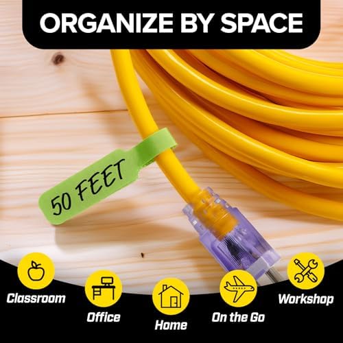 Cable Labels - Wrap-It Storage - Large, Multi-Color (30-Pack) - Colorful Labels for Basement and Office Organizing - Image 6