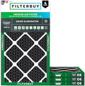 Filterbuy 10x20x1 Air Filter MERV 10 Odor & Allergy Defense (4-Pack) by Filterbuy