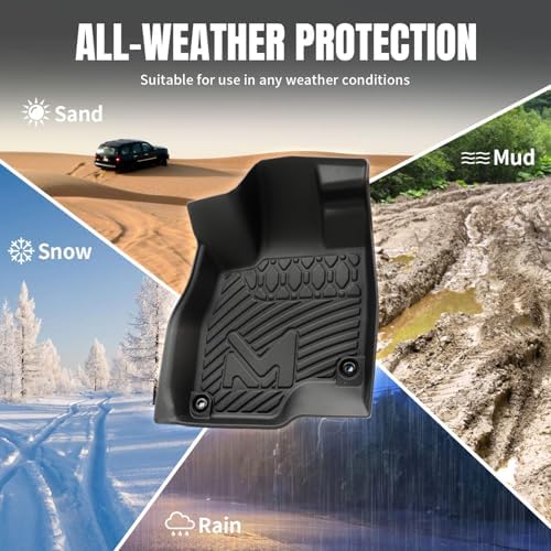 TPE Automotive Floor Mats & Cargo Liner Custom for 2019-2026 Chevrolet(Chevy) Blazer, All Weather Cover Protection Waterproof Black Floor Liner Front & Rear Row Full Set Car Mats, 4PCS - Image 5