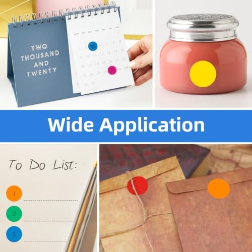 3/4" Round Color Coding Circle Dot Sticker Labels, 6 Colors - Image 5