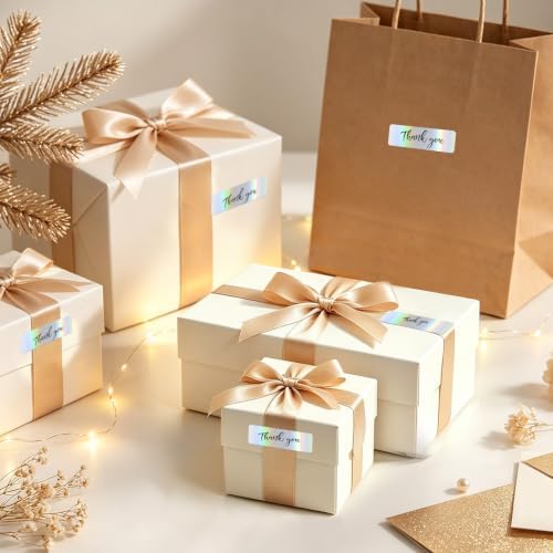 1 * 3Inch Holographic Thermal Labels, Direct Thermal Stickers, Printable Labels for DIY Logo Design, QR Code, Name Tag, Price Tag & Packaging, 300Pcs/Roll - Image 5
