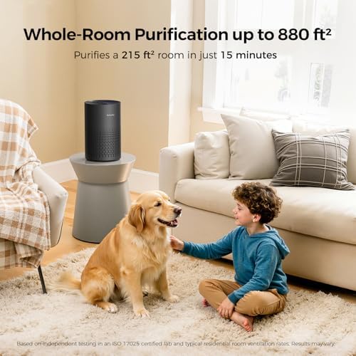 Purivortex Air Purifiers for Bedroom, Covers Up to 880 Sq Ft, PX500 Black - Image 2