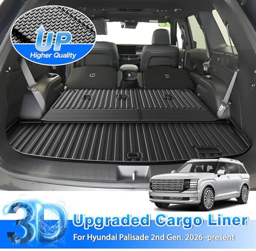 Cartist Trunk Mat Fits for 2026 Hyundai Palisade Gas Cargo Liner, TPE All Weather Cargo Mat for Palisade Accessories (with Backrest Mat) - Image 2