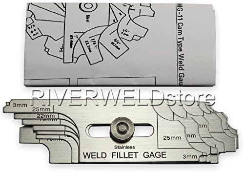 RIVERWELD 7 piece Fillet Weld Set Gage MG-11 Rl Gauge Depth Gauges - Image 3