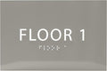 6" X4" Floor 1 Sign by ADACentralSigns