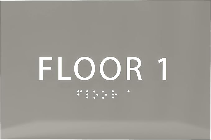 6" X4" Floor 1 Sign by ADACentralSigns