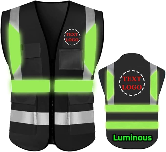 YOWESHOP High Reflective Visibility Safety Vest Custom Your Logo Safety Workwear by YOWESHOP