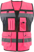 Safety Vest High Visibility Reflective Construction Vest by OPLERAI