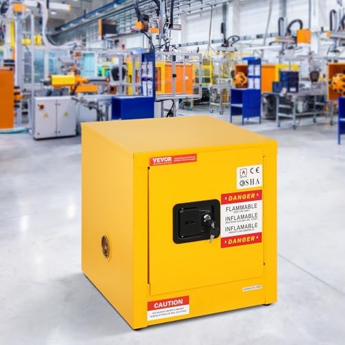 VEVOR Flammable Cabinet 17" x 17" x 18", Galvanized Steel Safety Cabinet, Adjustable Shelf Flammable Storage Cabinet, for Commercial Industrial and Home Use: Industrial & Scientific - Image 2
