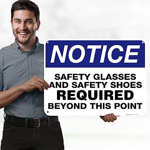 Safety Glasses and Safety Shoes Required Beyond This Point Sign, 18x24 - Image 2