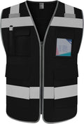 TCCFCCT High Visibility Vest 5 Pockets Reflective Safety Work Vest by TCCFCCTPROFESSIONALSAFETYSOLUTIONS