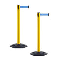 CCW Series WBB-200 Set of 2 Outdoor Safety Rubber Base Stanchion Retractable by Crowd+Control+Warehouse