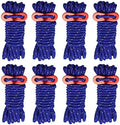 Smithok 8 Pack 4mm Guy Lines Ultralight Tent Cords with Aluminum Adjuster Tensioner Outdoor Camping Guylines Ropes for Tent Tarp,Camping,Hiking Backpacking (Blue) by Smithok