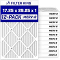 Filter King 17.25x29.25x1 Air Filter MERV 8, AC Furnace Filters (12-Pack) by FilterKing