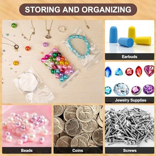 WEGOUP 100 PCS Jewelry Bags, 2.76" x 4.33" Small Plastic Bags - Image 5