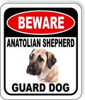 BEWARE ANATOLIAN SHEPHERD GUARD DOG Aluminum Composite Outdoor Sign 8.5" x10" Metal Security Notice for Yard, Fence, Porch, Property, and Business – No Trespassing, Warning, Attack Dogs, Protection by WorkHouseSigns