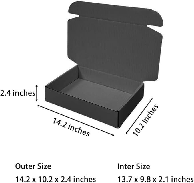20 Pcs 14.2 x 10.2 x 2.4 inches Larger Size Shipping Boxes - Image 2