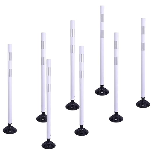 BESEA 8 Pack 36 Inch Traffic Delineator Posts by BeSea