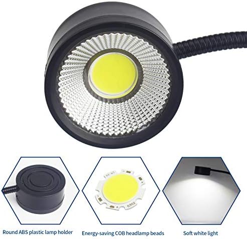 Led Magnetic Work Light 300mm Flexible Gooseneck lamp 500 Lumens 120 Volt for Sewing Machine Lathe Milling Drill Press Industrial Lighting - Image 3