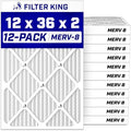 Filter King 12x36x2 Air Filter MERV 8, AC Furnace Filters (12-Pack) by FilterKing