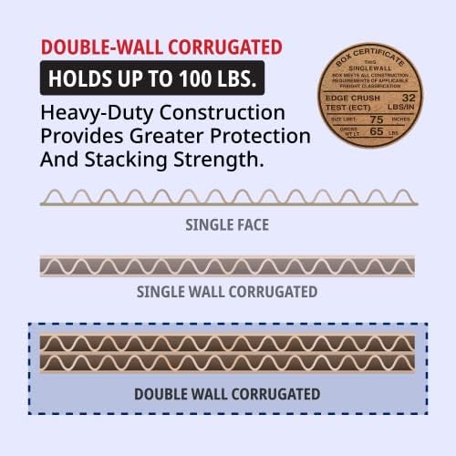 Tape Logic TLHD281818DW Double Wall Boxes, 28 x 18 x 18, Kraft (Pack of 10) - Image 4