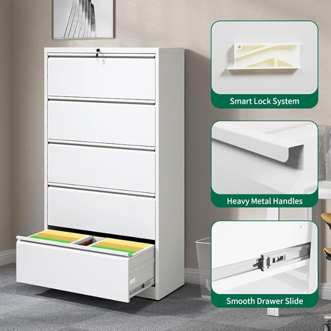 5 Drawer Lateral File Cabinet - Image 4