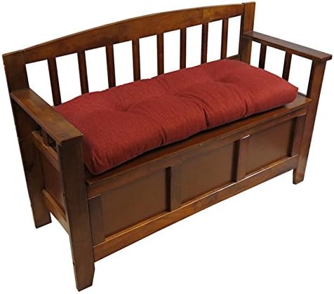 Klear Vu The Gripper Non-Slip Tufted Bench Cushion for Indoor Furniture, Assembled in USA, Entryway Storage, Bay Window, Corner Nook or Piano Seat, 35 Inches, Solid Flame - Image 5